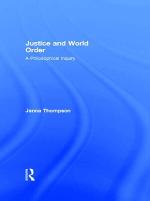 cover image of Justice and World Order